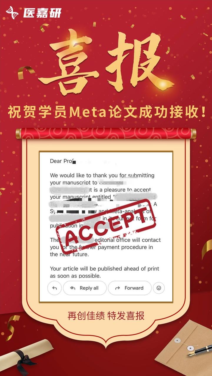 学员论文成功接收喜报